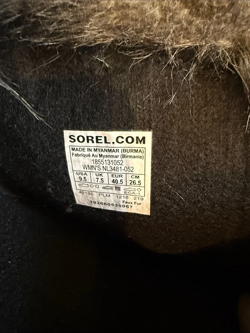 Sorel Women's Taupe and Black Fur-Trim Winter Boots